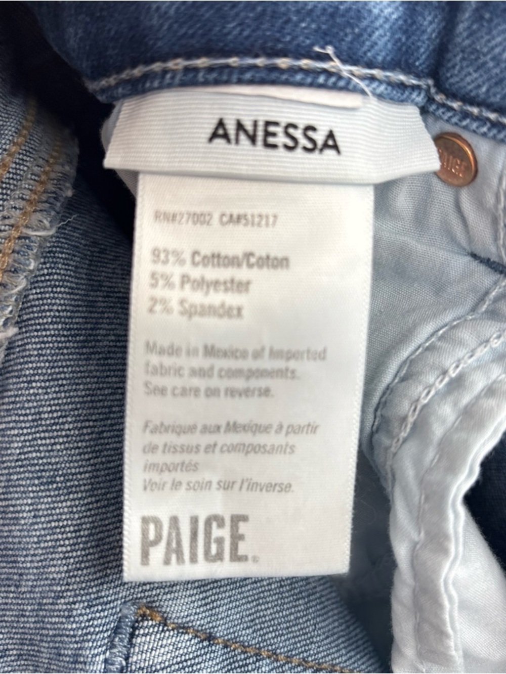 PAIGE Anessa dark Blue Denim Flare Jeans - Classic Five-Pocket - Picture 4 of 11